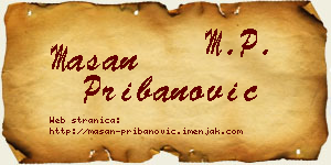 Mašan Pribanović vizit kartica